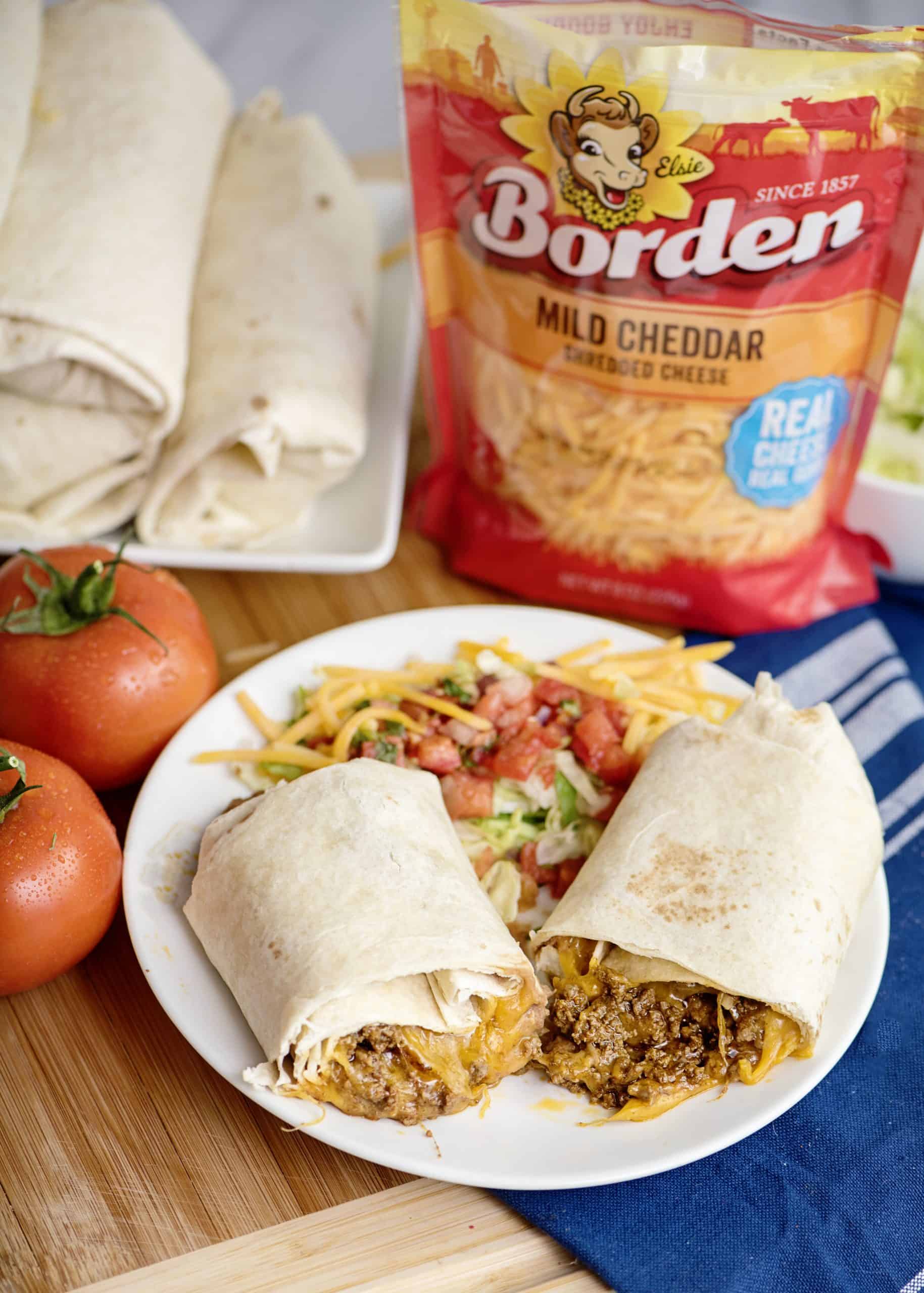 Beef and Bean Burritos With Cheese (Freezer Recipe)