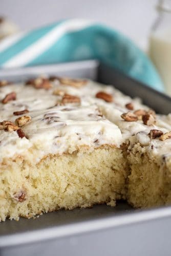 Italian Cream Cake with Pecan Cream Cheese Icing - Southern Plate