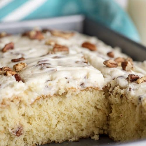 Italian Cream Cake with Pecan Cream Cheese Icing - Southern Plate