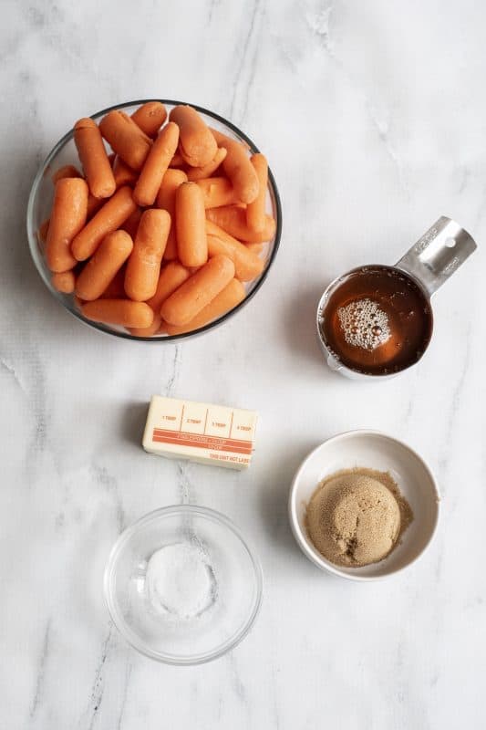 Candied carrot ingredients