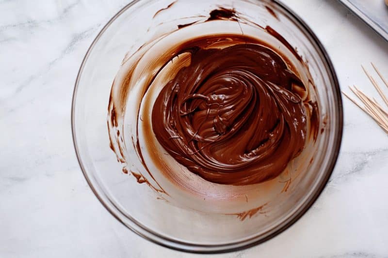 melted chocolate for buckeye balls