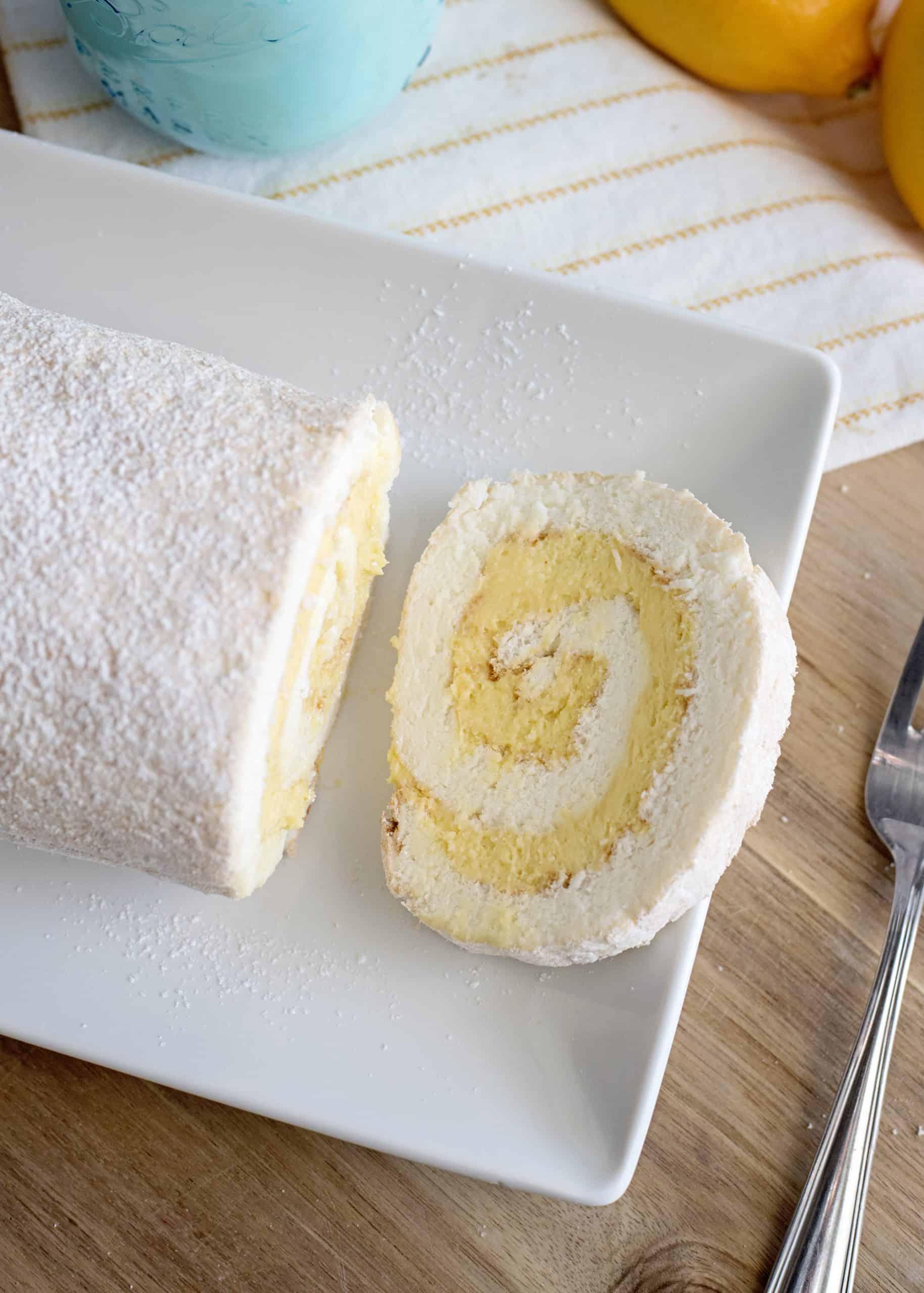 Lemon Angel Food Cake Roll - Southern Plate