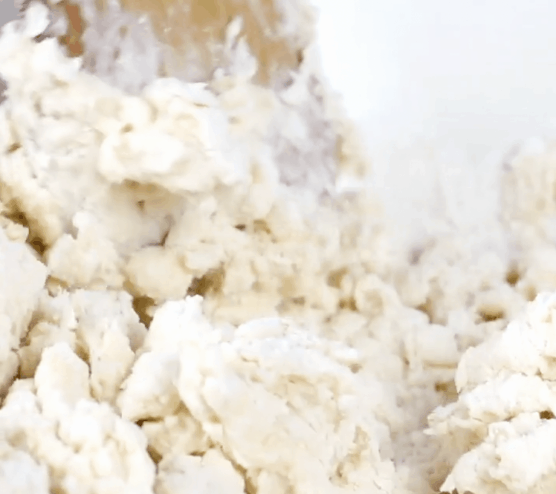 mix shortening and flour