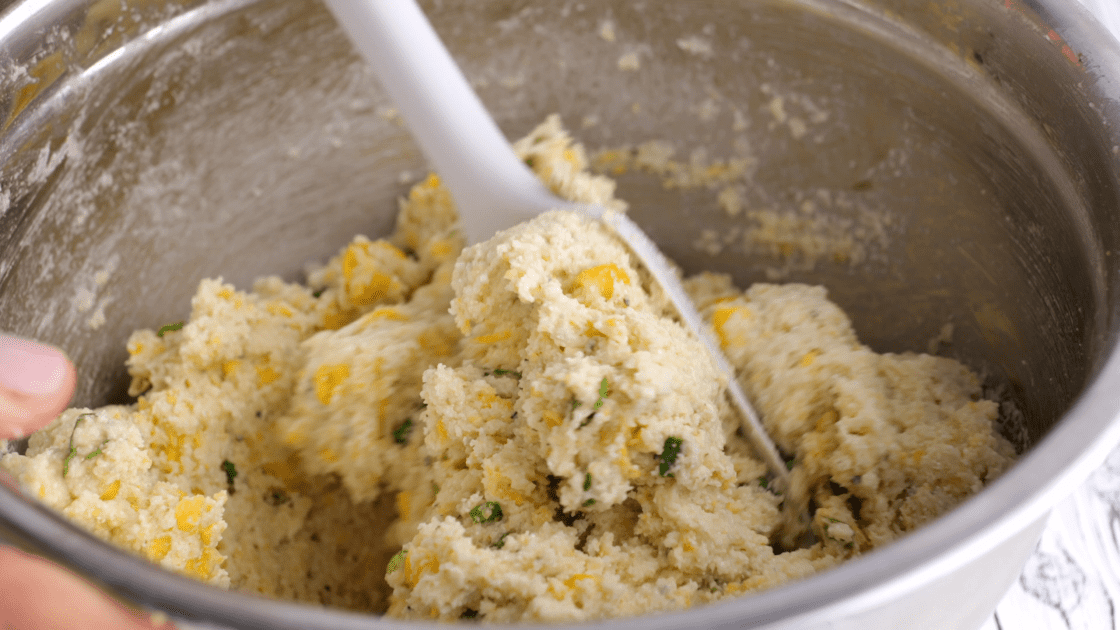 Stir hush puppy batter until well combined.