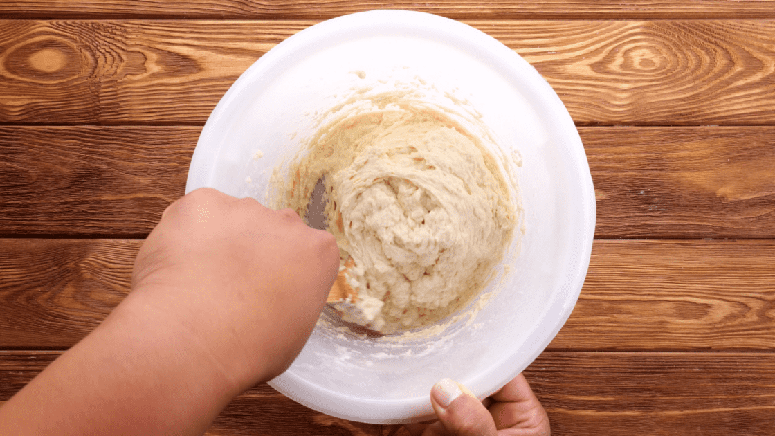 Stir together until you have bread dough.