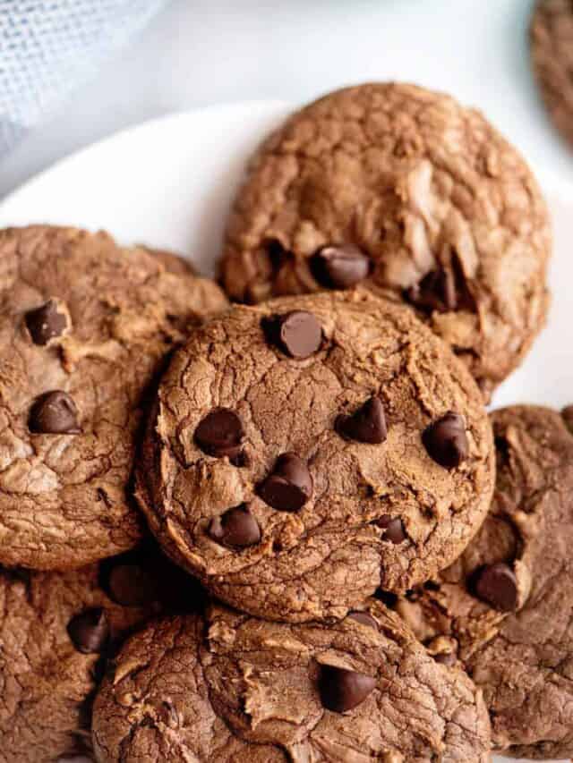 Double chocolate chip condensed milk cookies