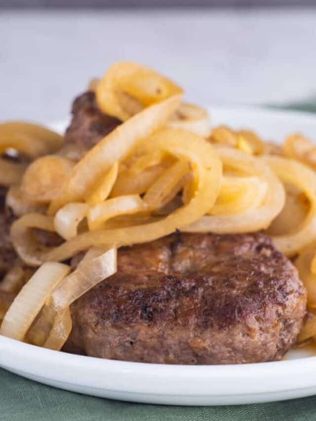 Delicious Hamburger Steak Recipe With Fried Onions