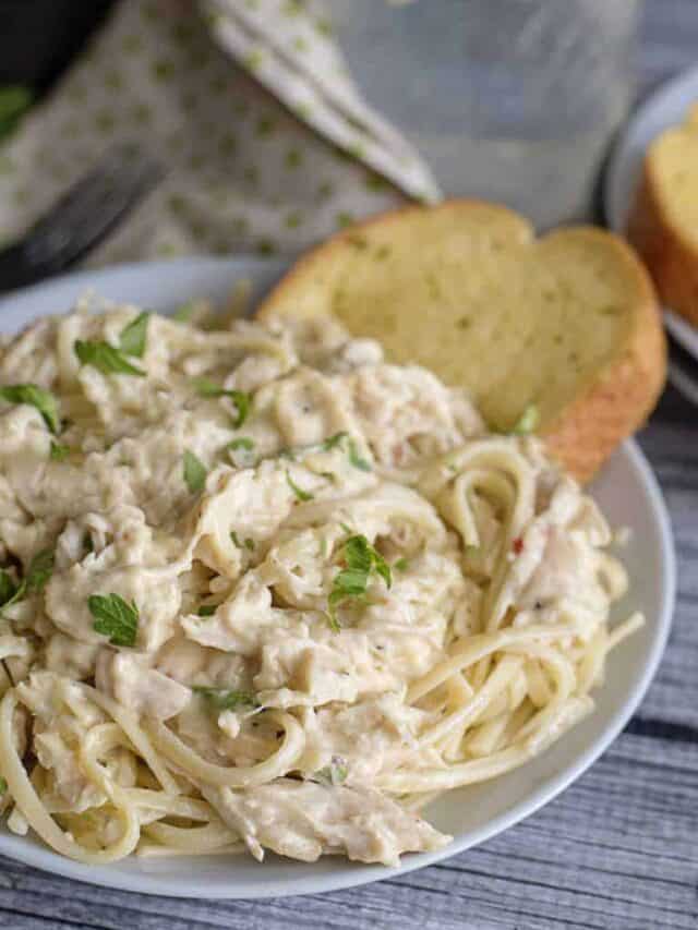 Crockpot chicken tetrazzini.