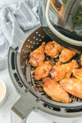 Flip wings halfway through cooking time.