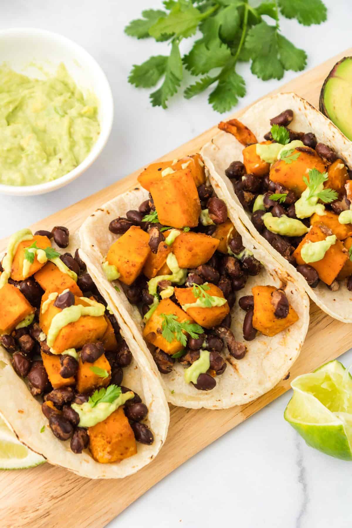 Sweet Potato and Black Beans Tacos - Southern Plate