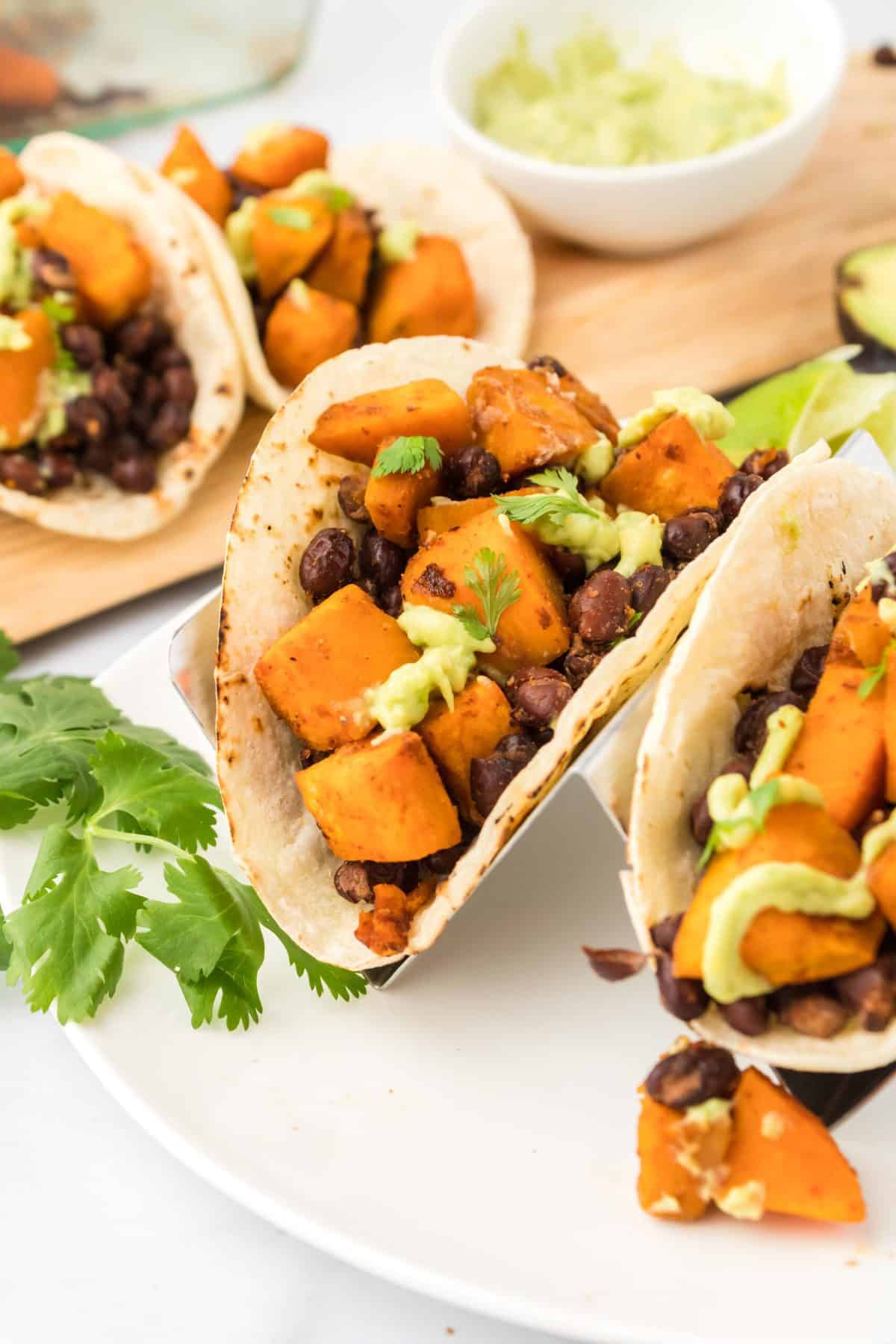 Sweet Potato and Black Beans Tacos - Southern Plate