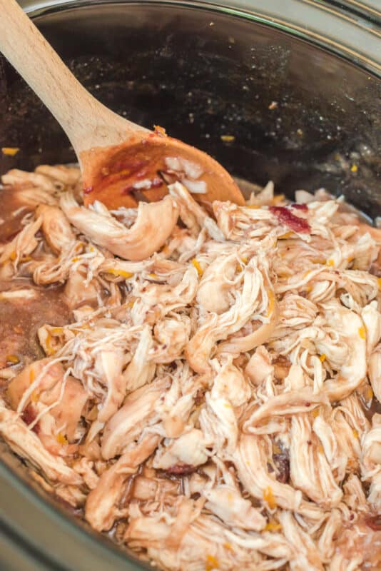 remove chicken from slow cooker and cool