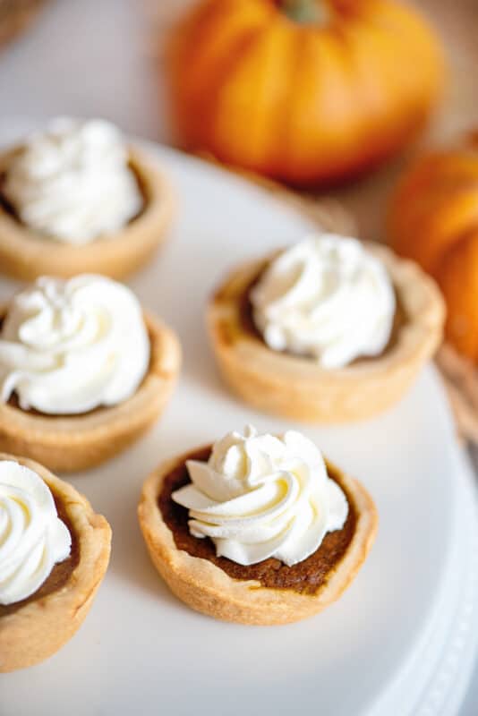 Mini pumpkin pies.