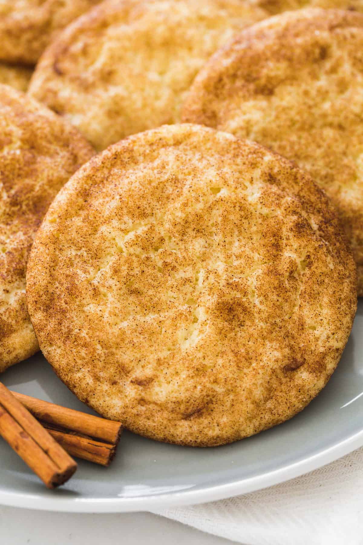 Batch of snickerdoodle cookies