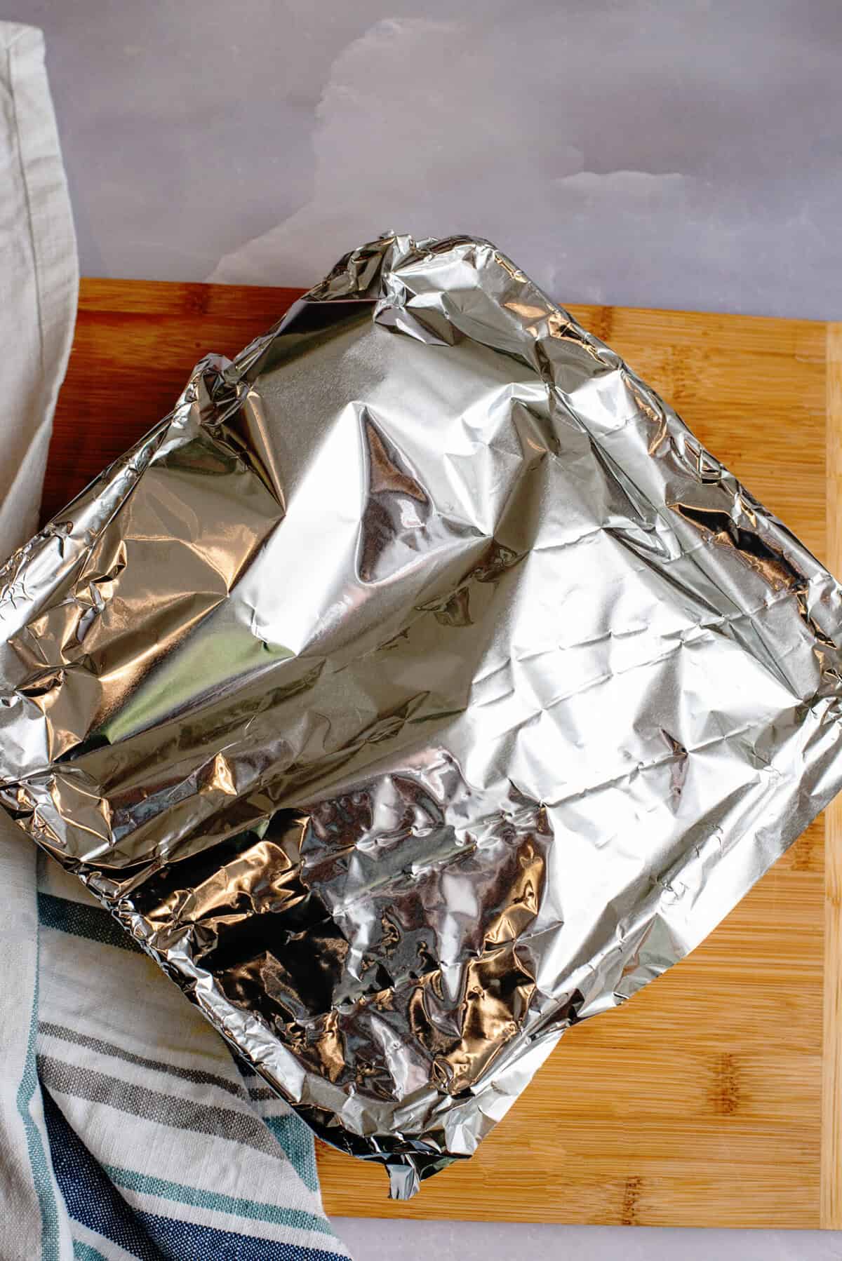 Cover with aluminum foil