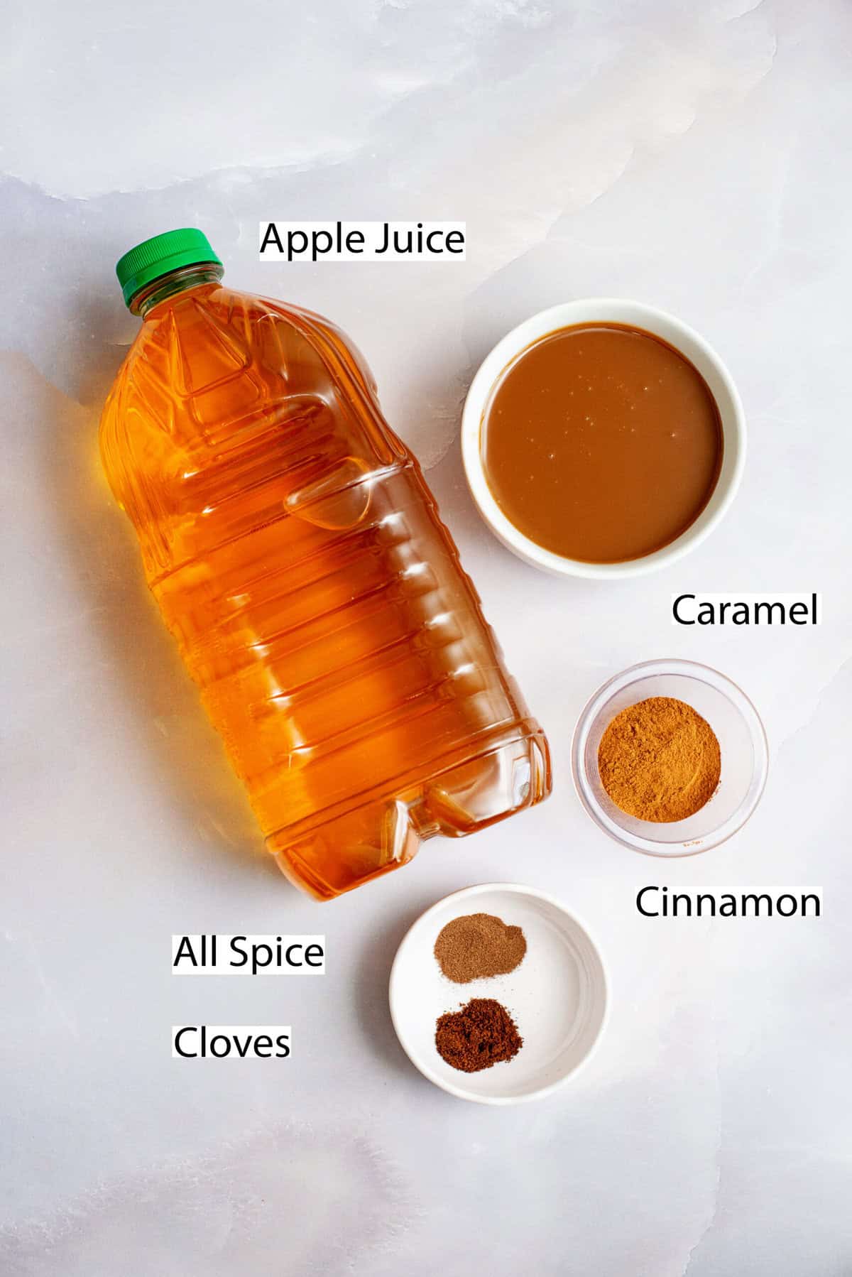 Ingredients for Slow-Cooker Caramel Apple Cider