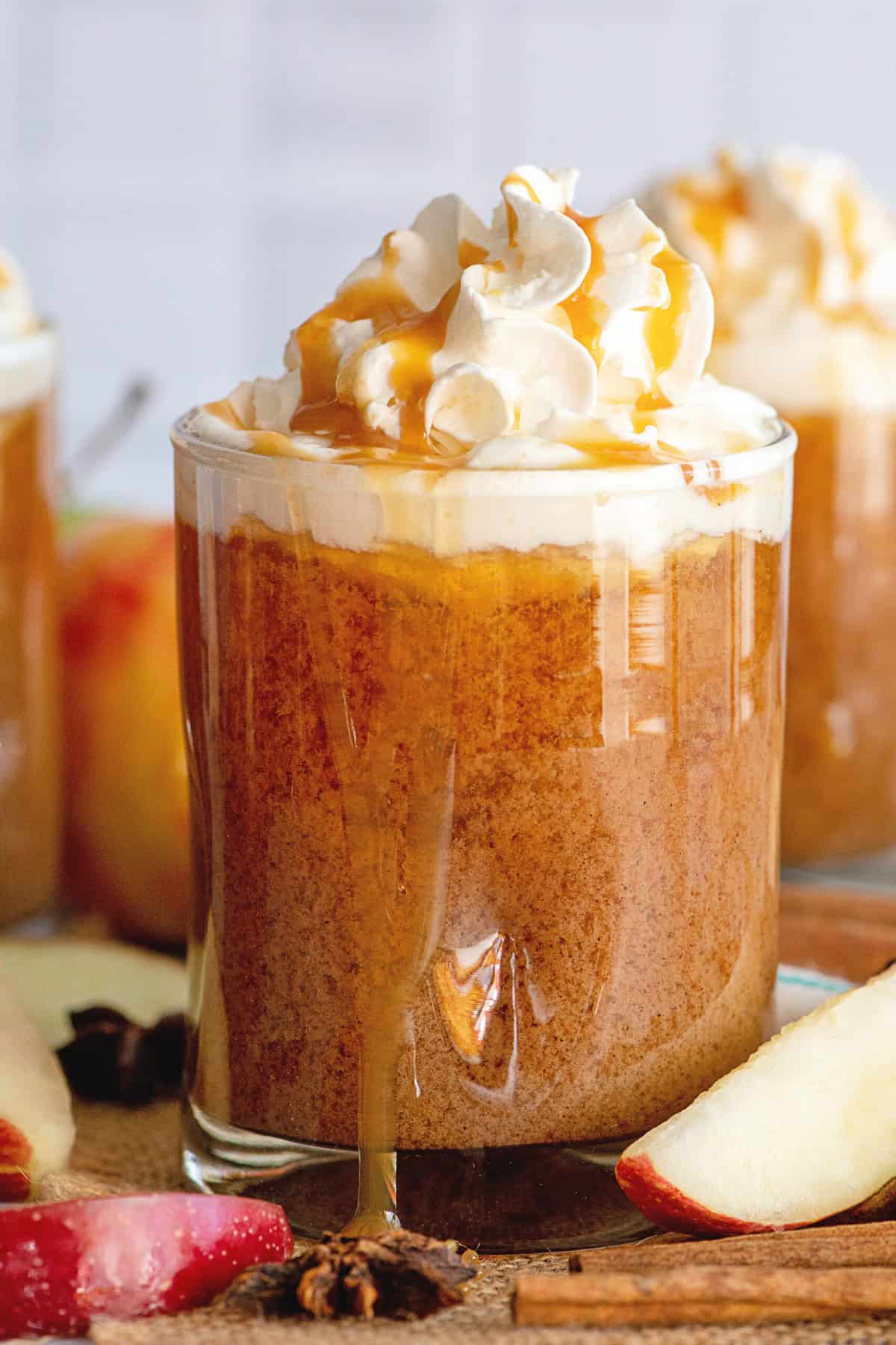 Slow-Cooker Caramel Apple Cider ready to serve