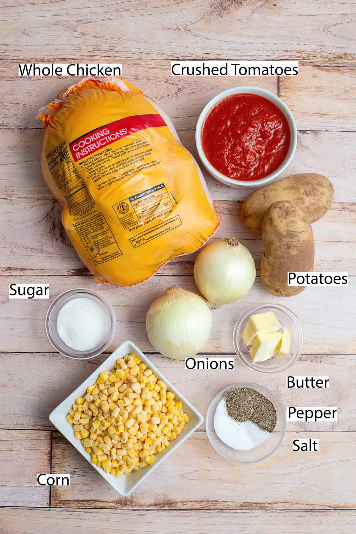 Southern Chicken Stew ingredients