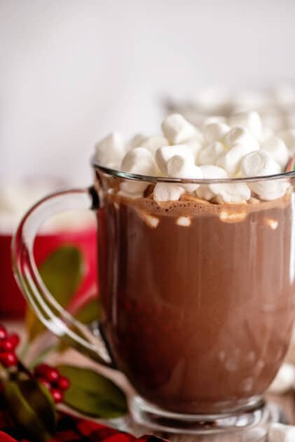 A cup of stovetop hot chocolate.