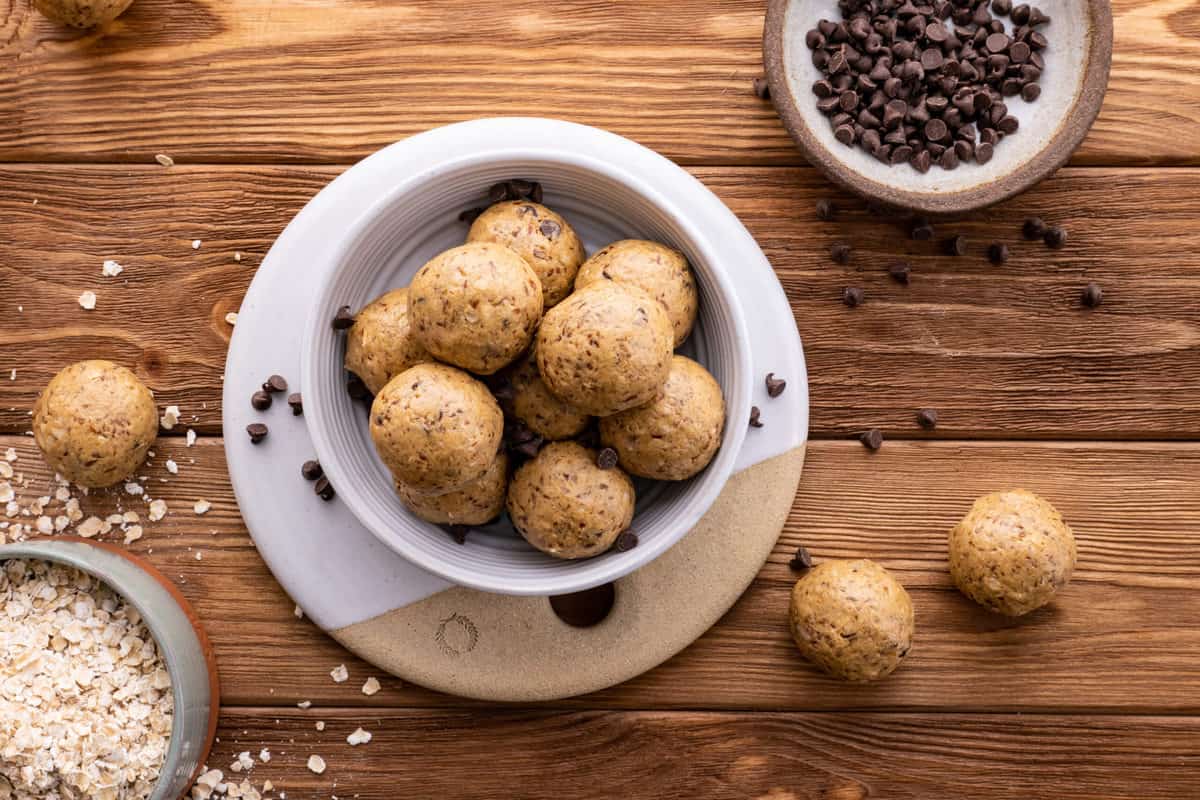 Peanut Butter Protein Balls • Dishing Delish