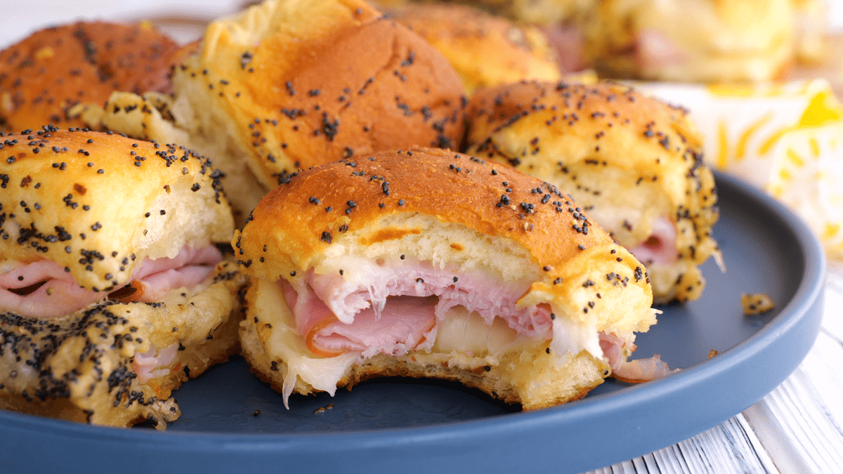 Ham And Swiss Sliders On Hawaiian Rolls - Southern Plate