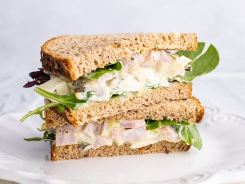 Old-fashioned ham salad sandwich.