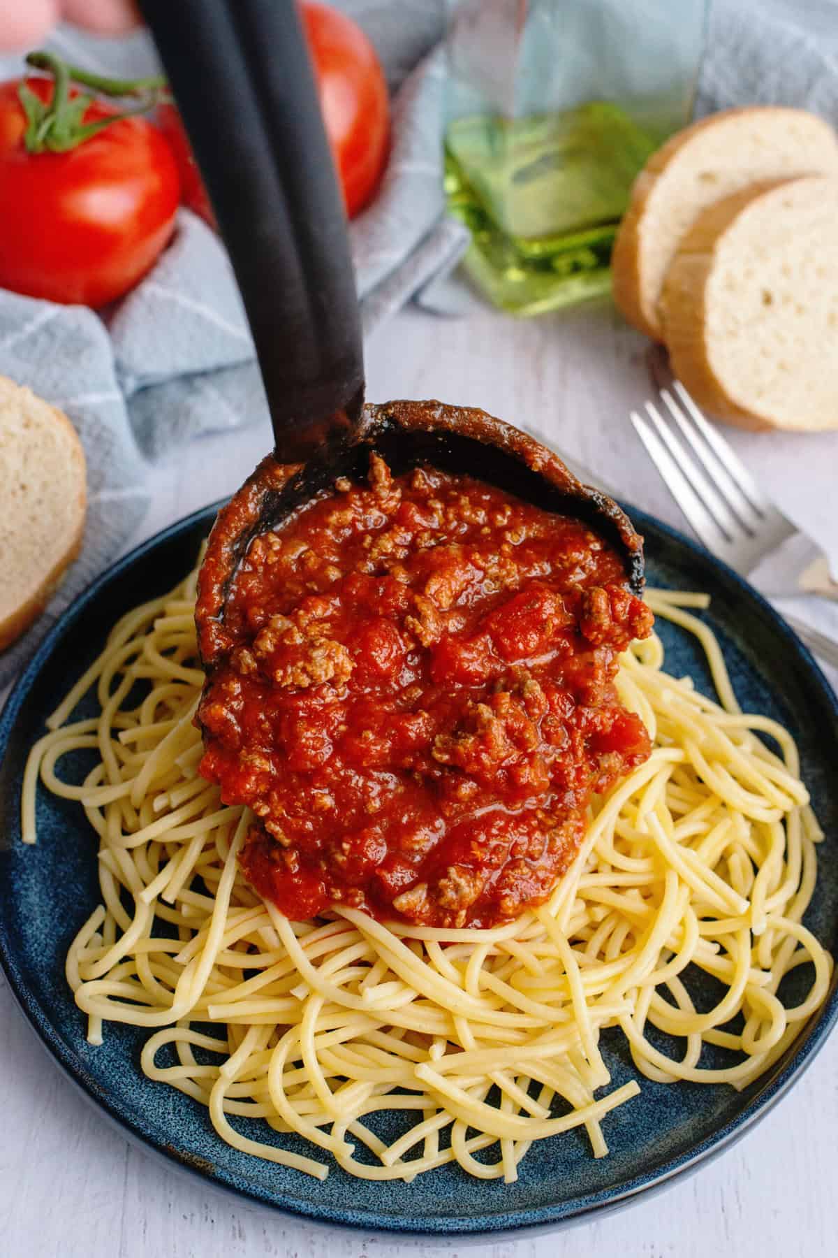 serve Super Easy Spaghetti Sauce over favorite pasta