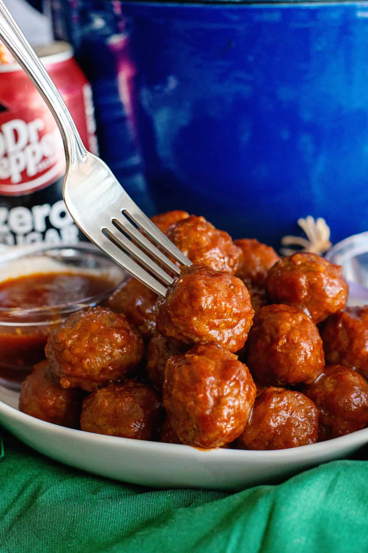 Dr. Pepper Meatballs main dish