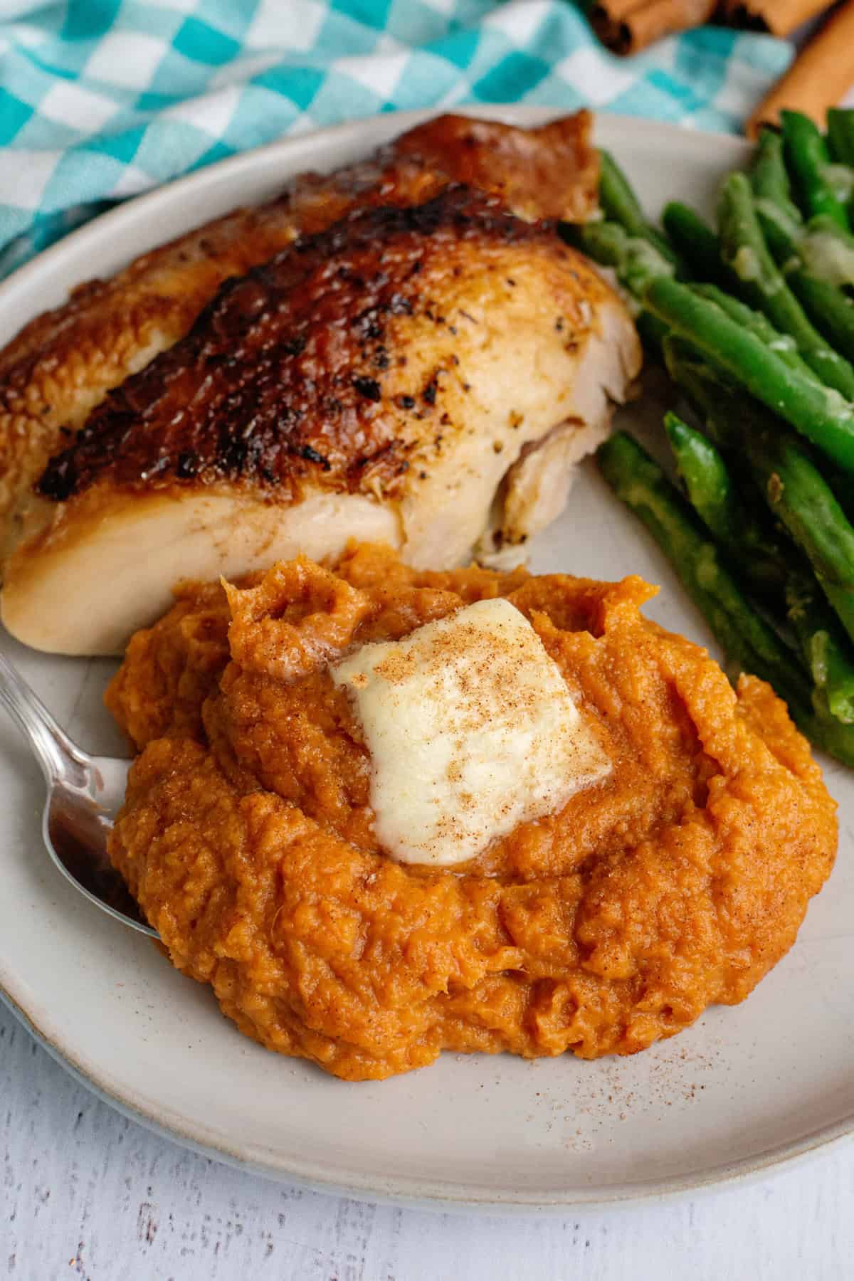 Mashed Sweet Potatoes on the side