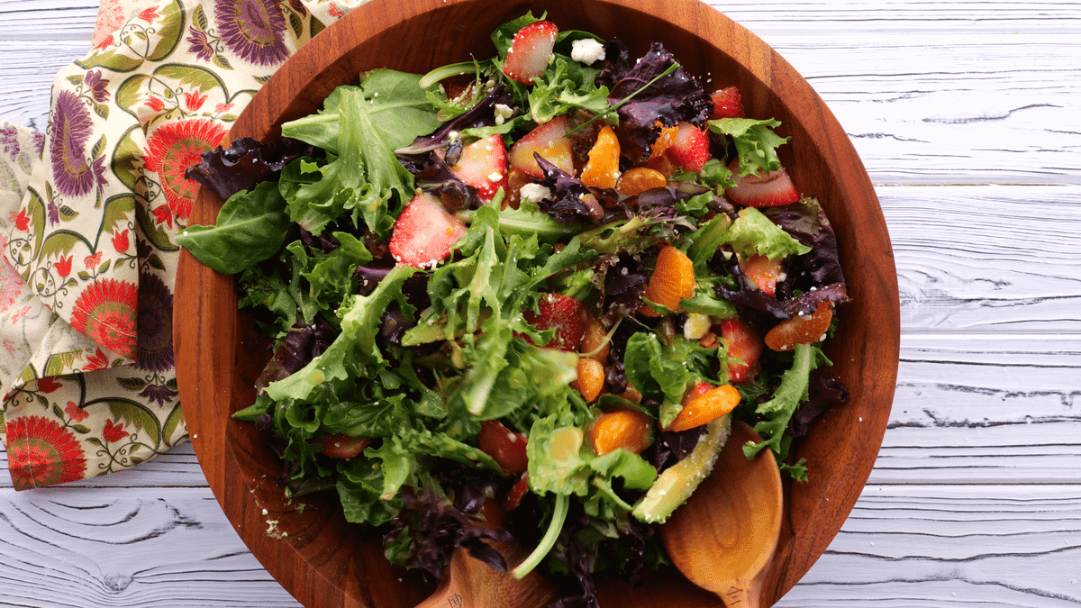 Strawberry Salad With Zesty Honey Mustard Dressing