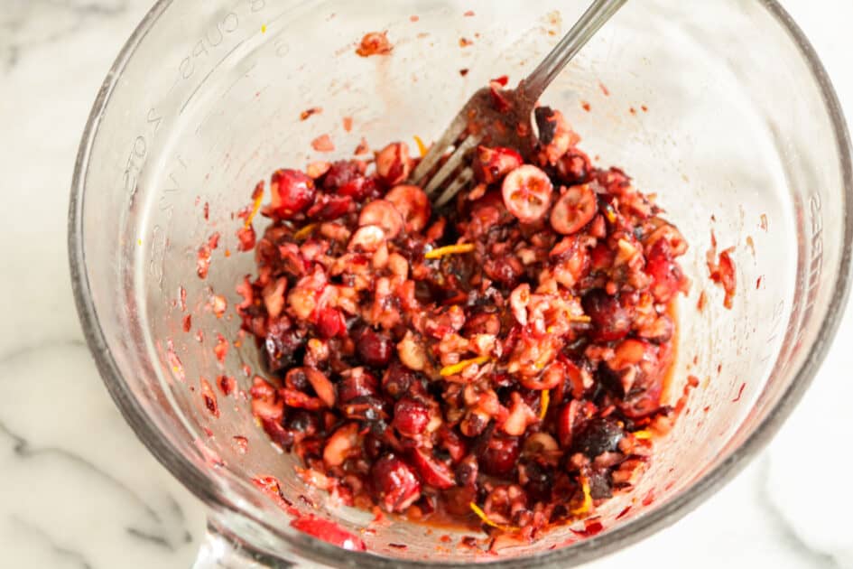 Combine filling ingredients in mixing bowl.