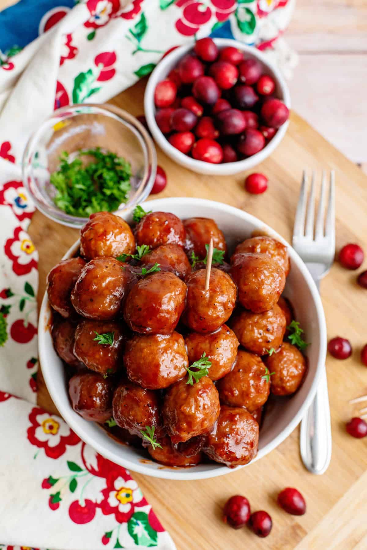 Cranberry Sauce Meatballs Appetizer