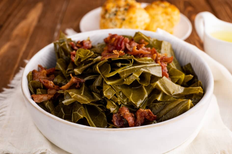 How to cook collard greens.