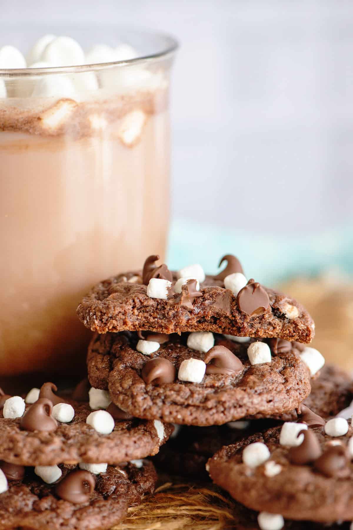 Serve cookies with hot chocolate