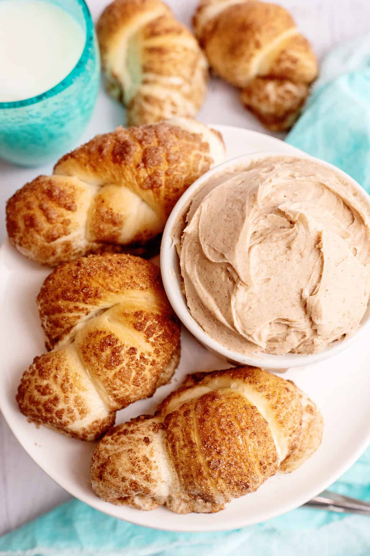 serve icing with cinnamon knots