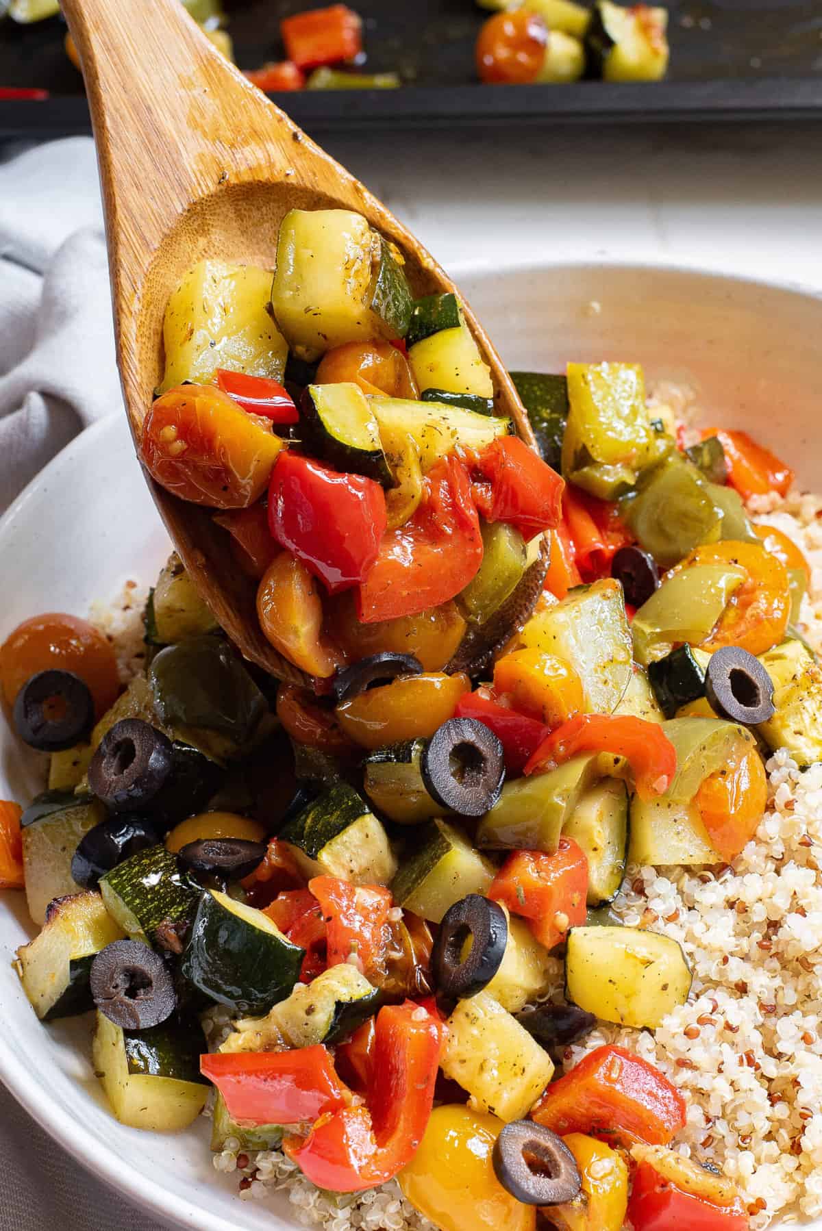 Mediterranean quinoa vegetable salad.