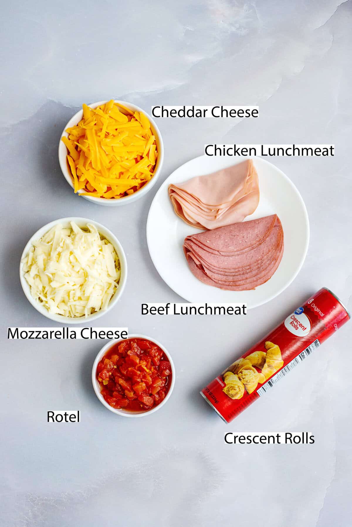 Ingredients for Crescent Roll Meat Pies