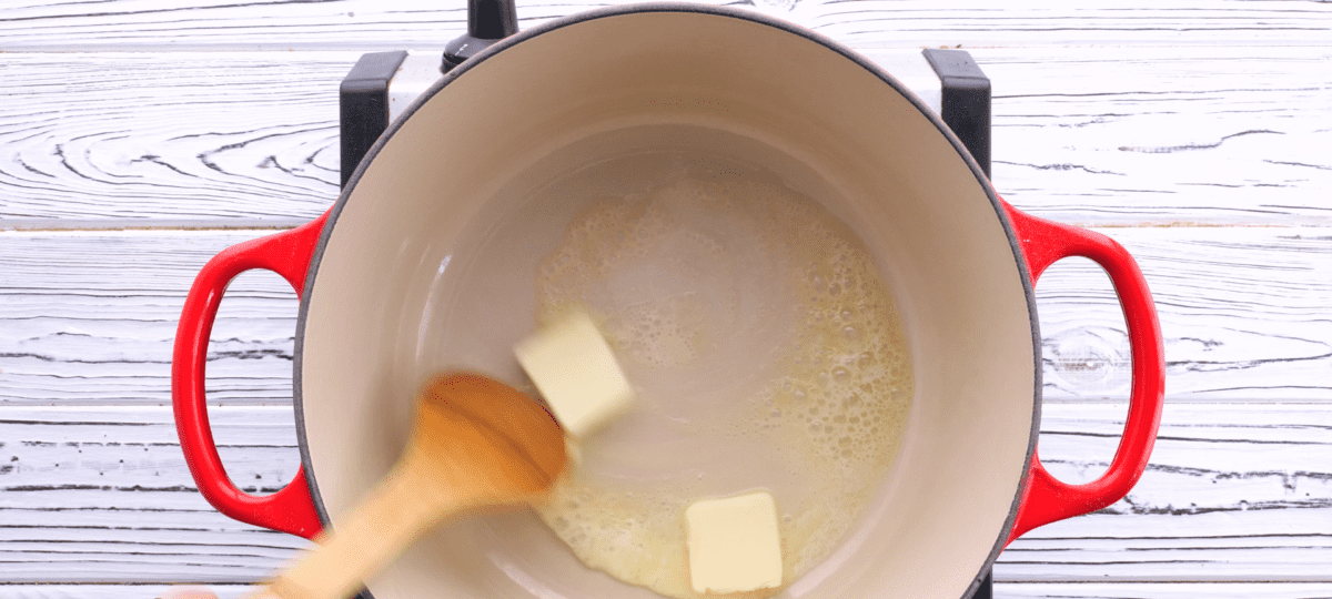 Melt butter in large saucepan.