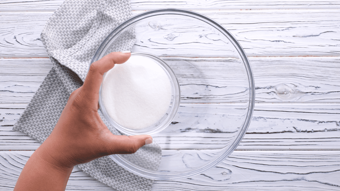 Add sugar to mixing bowl.