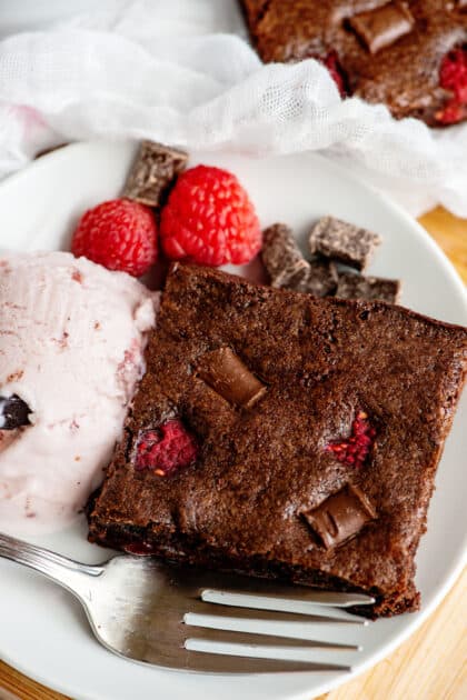 Triple Chocolate Raspberry Brownies - Southern Plate