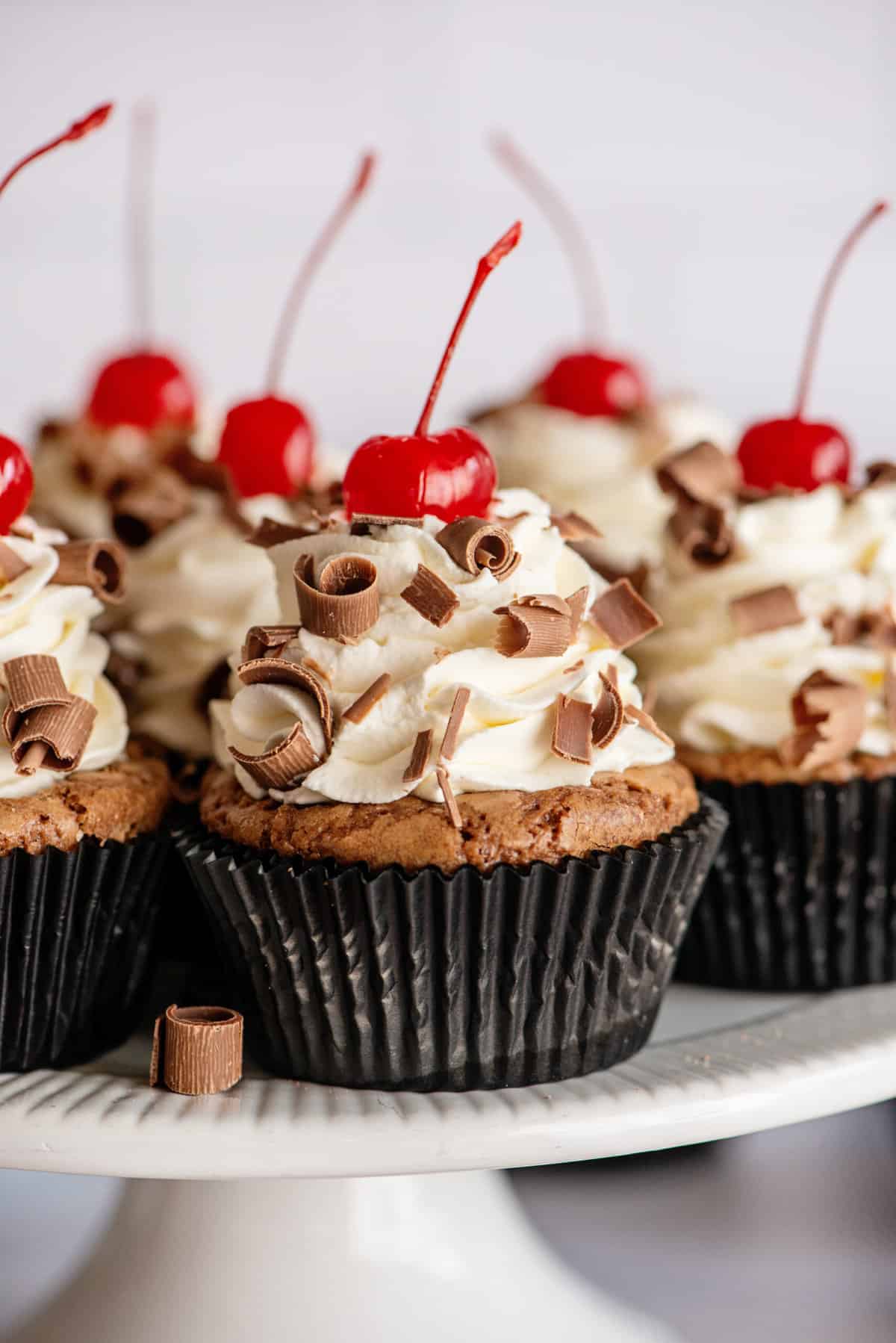 Cherry Chocolate Brownie Cupcakes