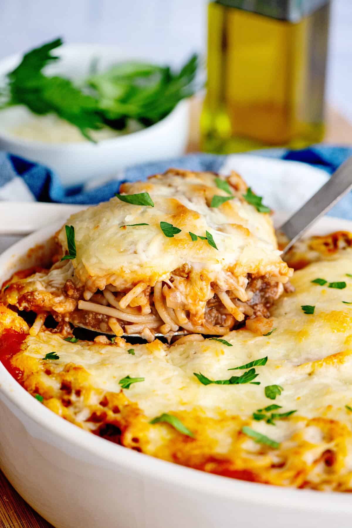 Baked Spaghetti single serving