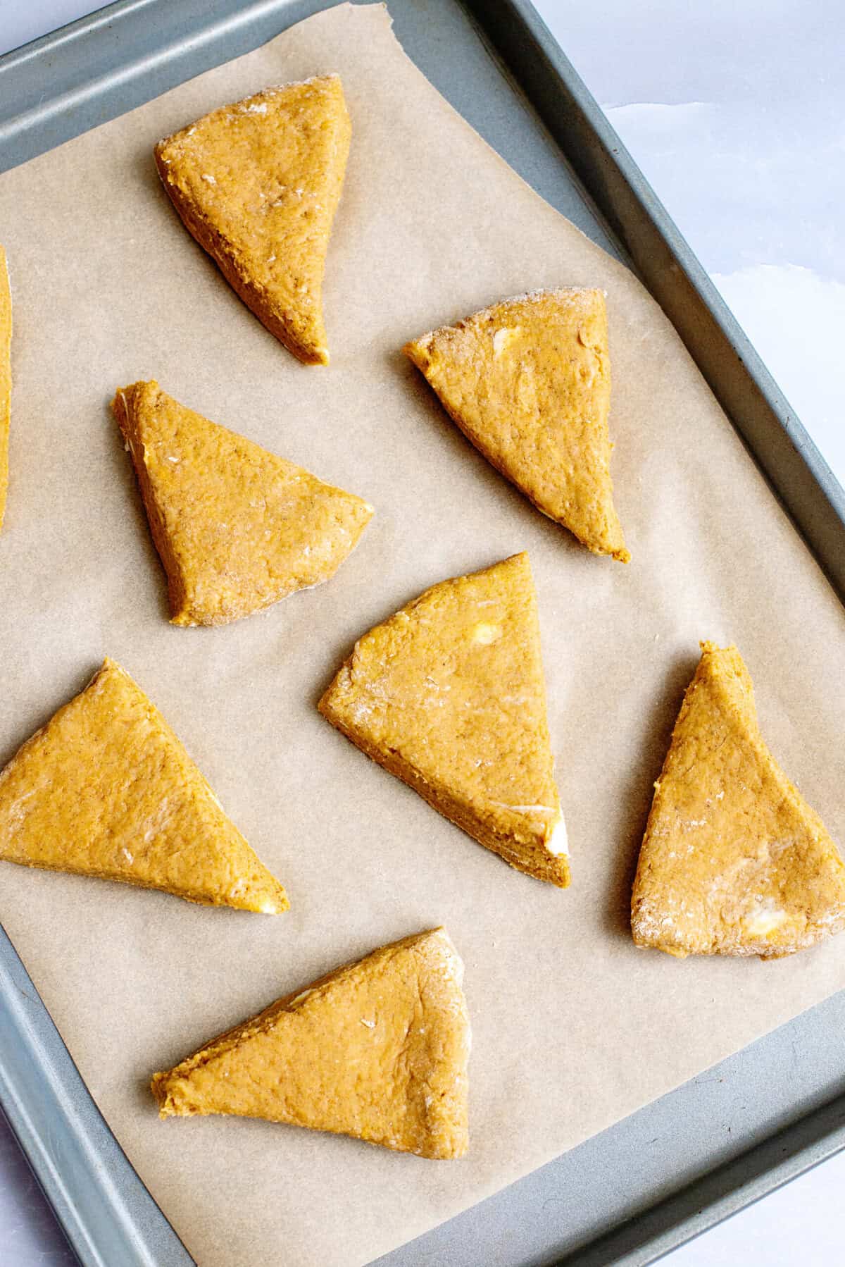 place scones on baking sheet