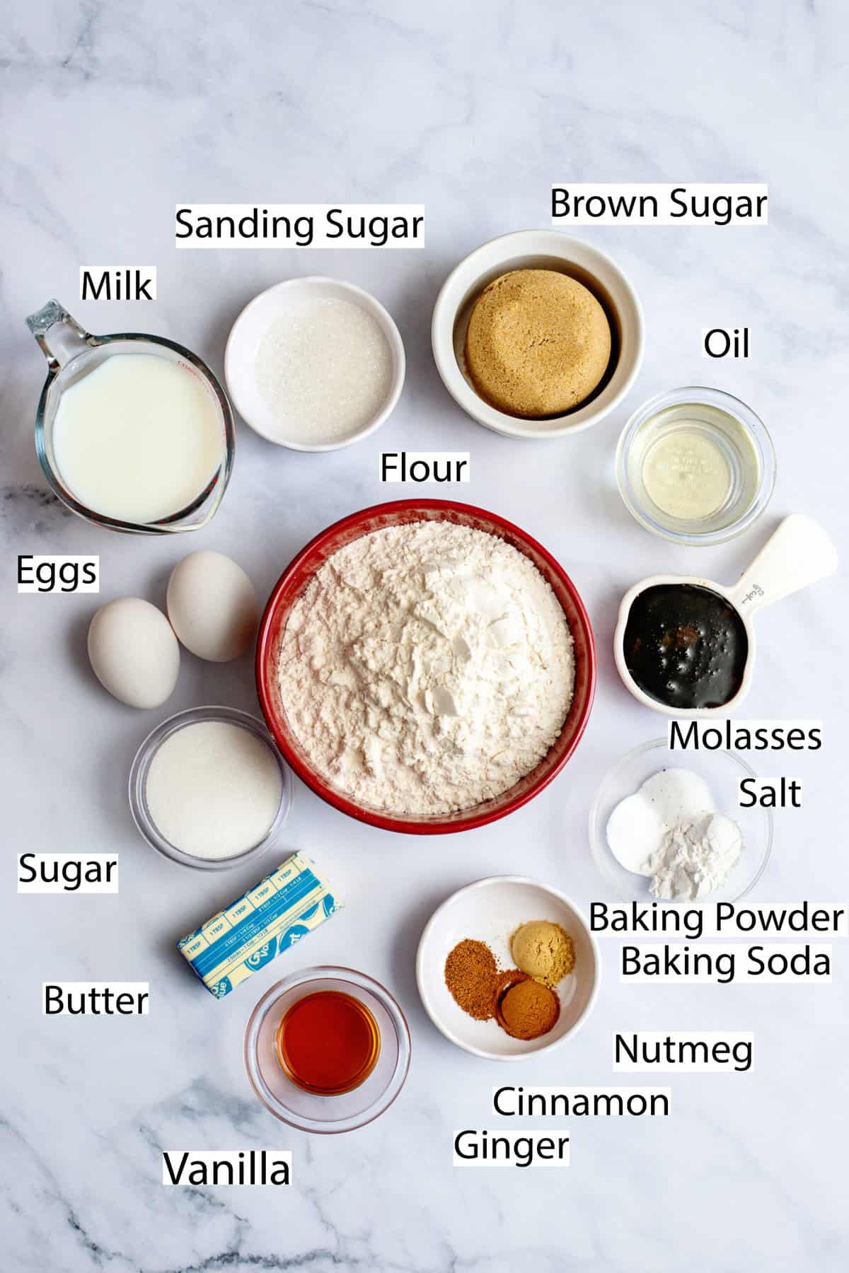 Gingerbread Muffins ingredients