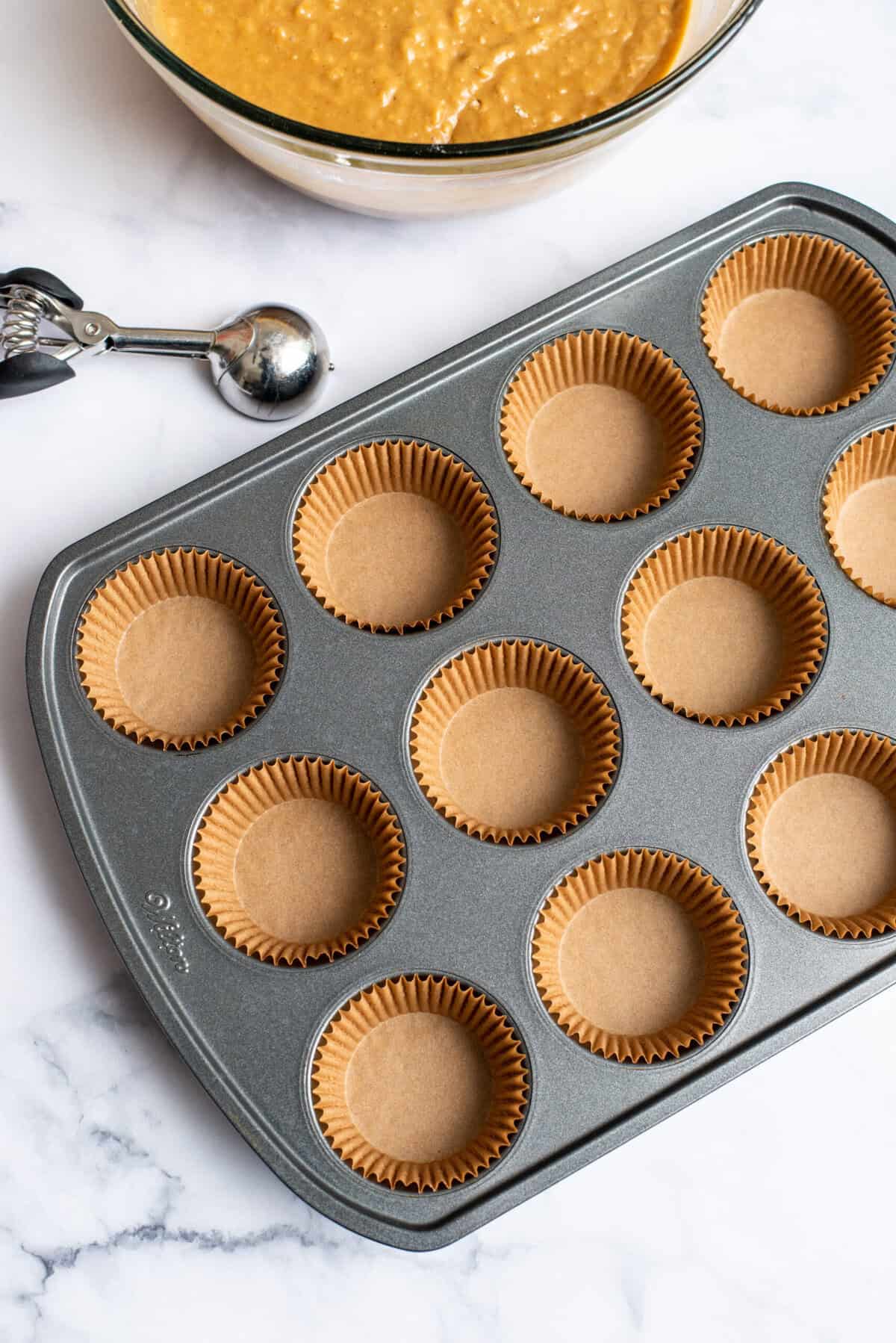 Prepare muffin tins