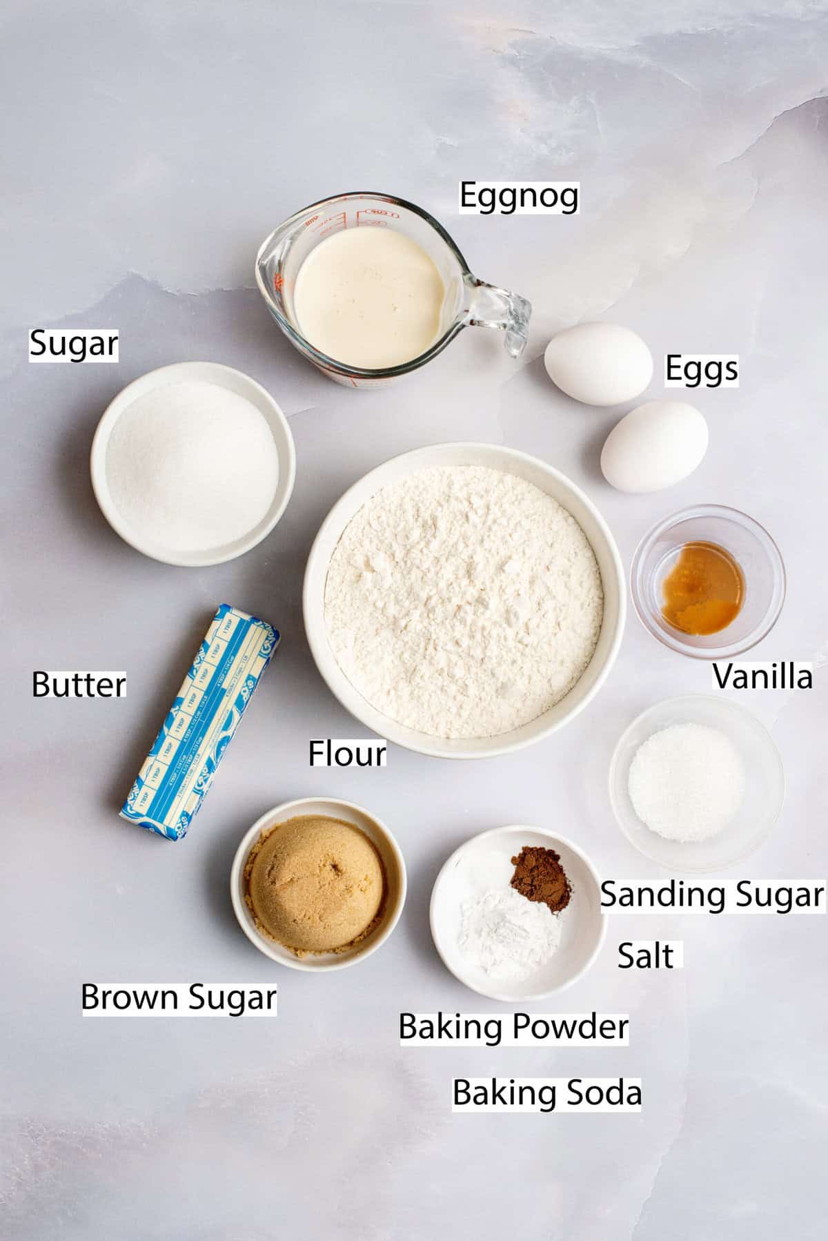 Eggnog Cookies ingredients