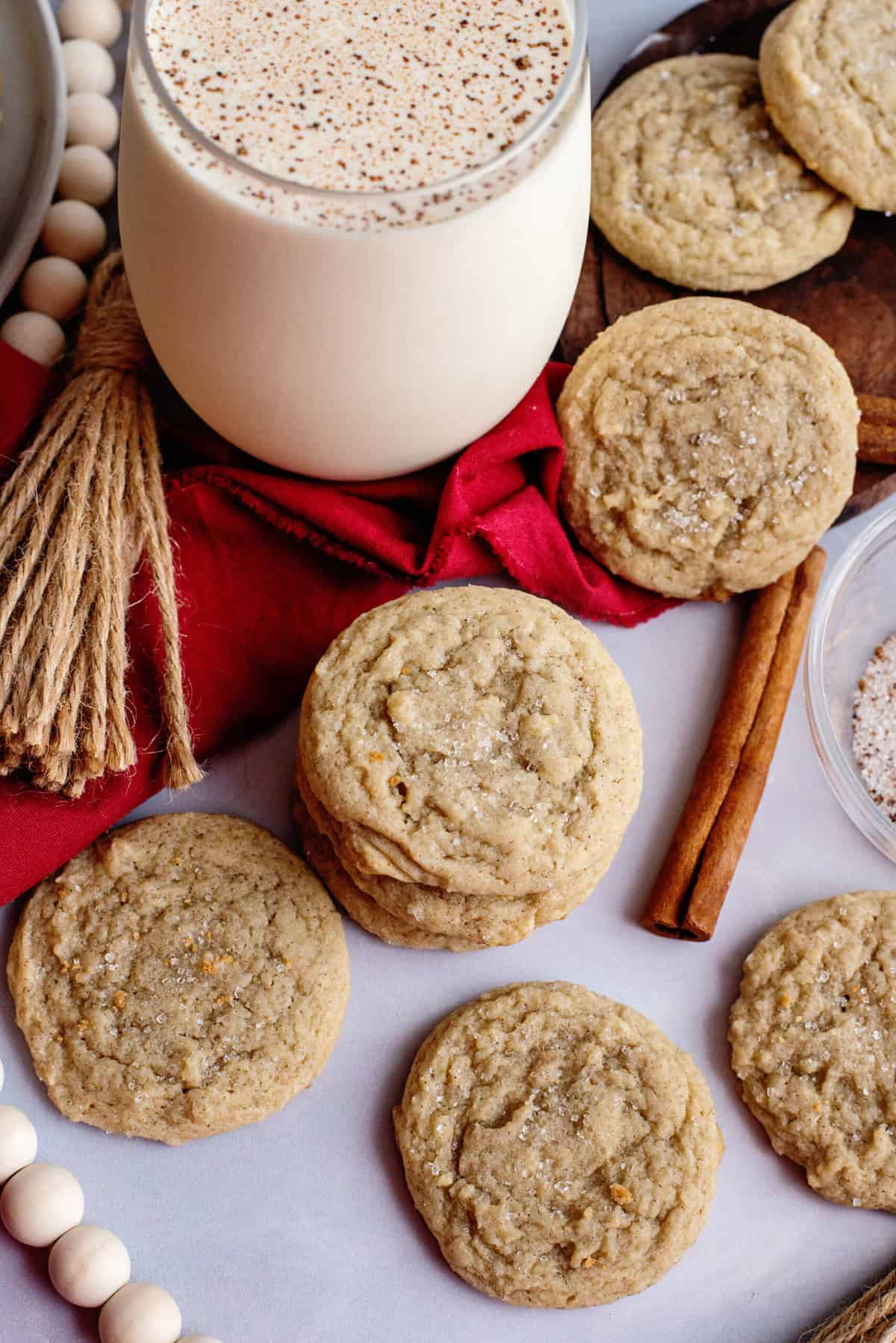 Eggnog cookies