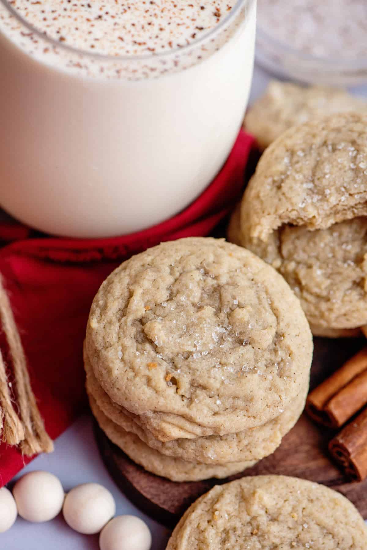 Eggnog cookies