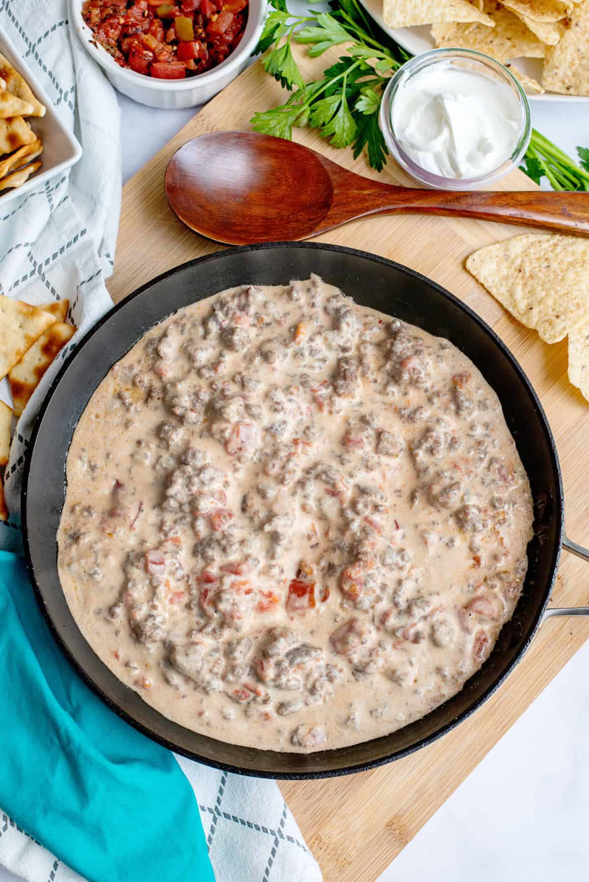 Serve warmed 3 Ingredient Dip