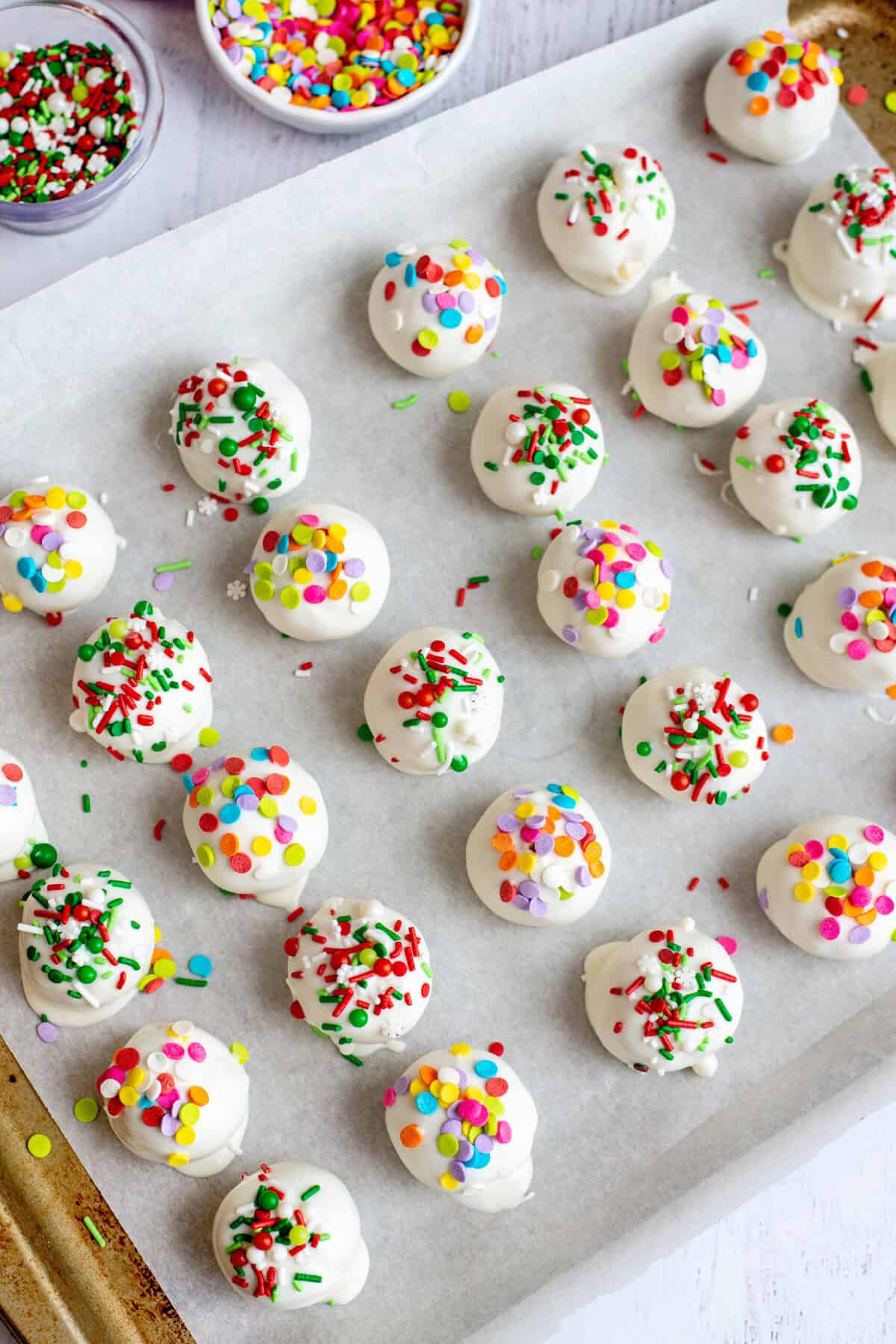 Add decoration to Sugar Cookie Cake Balls